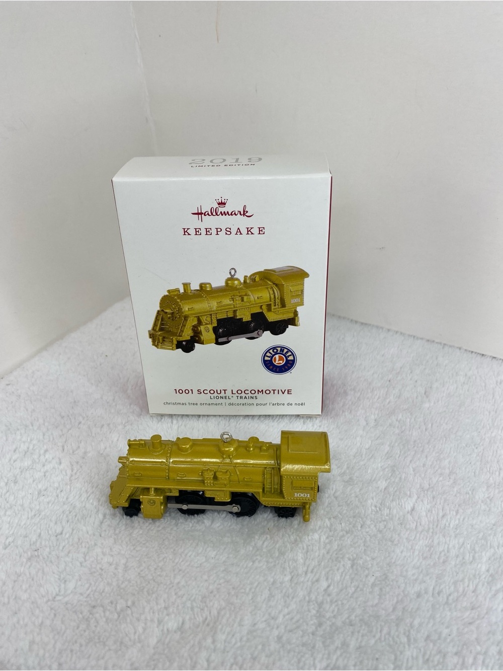 Hallmark Keepsake 2019 Lionel 1001 Scout Locomotive Ornament Christmas Train